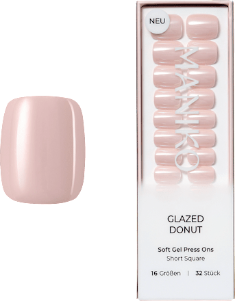 Künstliche Nägel Press Ons Short Square Glazed Donut Maniko