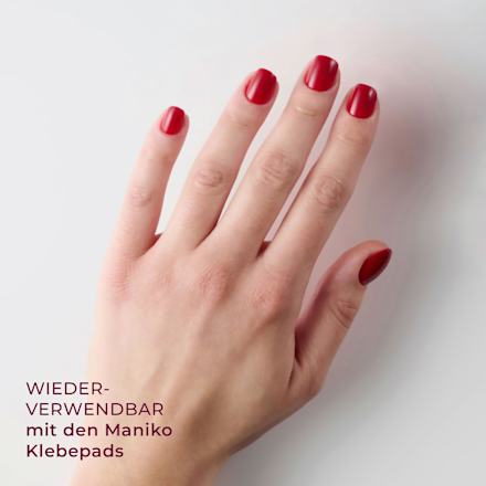 Künstliche Nägel Press Ons Extra Short Square Cherry Bomb Maniko