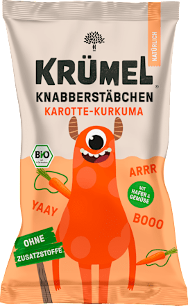 Kindersnack Knabberstäbchen Karotte Kurkuma ab 3 Jahren KRÜMEL