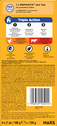 Kausnack Hund Zahnpflege DentaStix für mittelgroße Hunde, Multipack (28 Stück) Pedigree