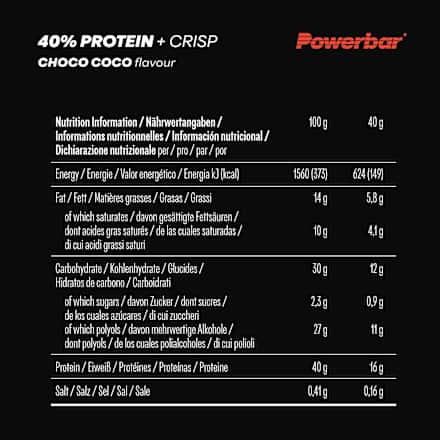 Proteinriegel, 40% Protein+ Crisp, Choco Coco Geschmack PowerBar