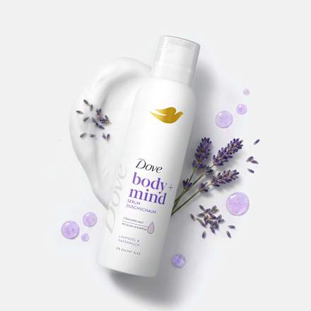 Duschschaum body+mind Lavendel & Hafermilch Dove
