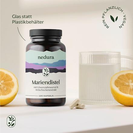 Mariendistel mit Löwenzahnwurzel & Artischockenextrakt Kapseln 120 St nedura
