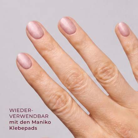 Künstliche Nägel Press Ons Short Round Cat Eye Butterscotch Maniko