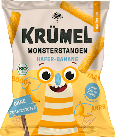 Kindersnack Monsterstangen Hafer Banane ab 3 Jahren KRÜMEL