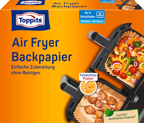 Backpapier Air Fryer eckig Toppits