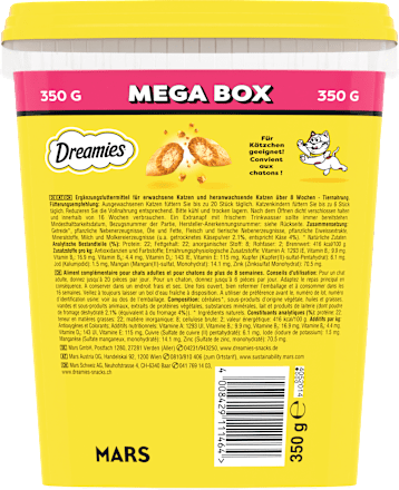 Katzenleckerli mit Käse, Mega Box Dreamies