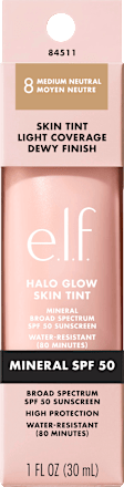 Foundation Halo Glow Skin Tint 8 Medium Neutral e.l.f. Cosmetics
