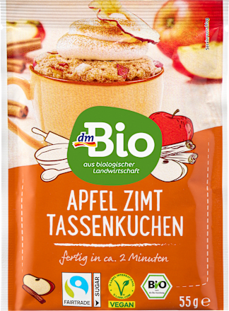 Preparato Bio per torta di mela e cannella in tazza dmBio