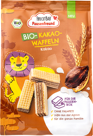 Kindersnack Kakao Waffeln ab 3 Jahren FRUCHTBAR Pausenfreund