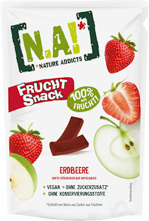 Trockenfrüchte, Fruchtsnack Erdbeere, Softe Stückchen auf Apfelbasis N.A!