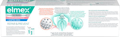Zahnpasta Sensitive Professional Repair & Prevent Sanftes Weiss elmex