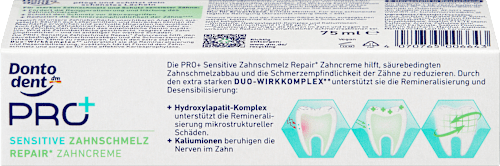 Zahnpasta PRO+ Sensitive Zahnschmelz Repair Dontodent PRO+