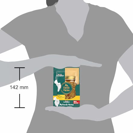 Nassfutter Katze reich an Huhn, my fresh menue Purina Gourmet