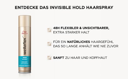 Haarspray Invisible Hold, Extra starker Halt wellaflex