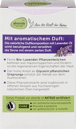 Mydło w kostce, z olejkiem roślinnym, lawenda BIO alverde NATURKOSMETIK