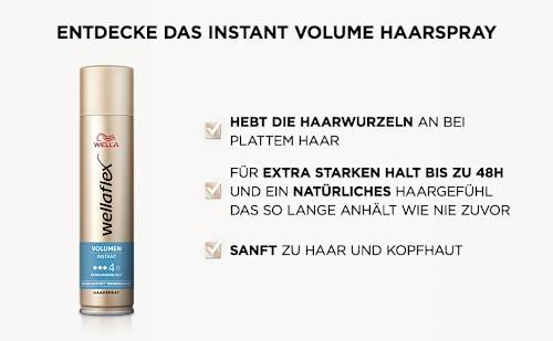 Haarspray Instant Volume, Extra starker Halt wellaflex