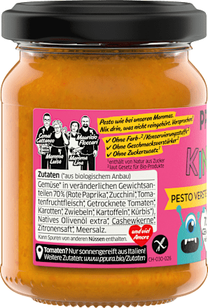 Pesto mit Gemüse für Kinder PPURA