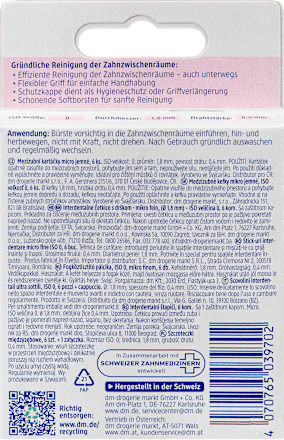 Interdentalbürsten pink 0,4 mm ISO 0 Dontodent