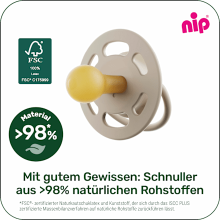 Schnuller Cherry mint/braun, Gr.1, 0-6 Monate Nip