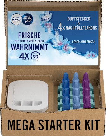 Lufterfrischer Duftstecker 3 Volution Aprilfrisch Starterset inkl.4er Nachfüllpack  (4x20 ml) Febreze