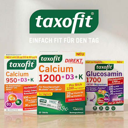 Calcium direkt 1200 + D3 + K Sticks 20 St taxofit