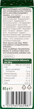 Fruchtkonfekt Bliss Balls Lebkuchen dmBio
