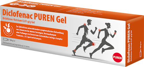 Diclofenac PUREN Gel Diclofenac-Natrium 0,01 g/g Gel PUREN