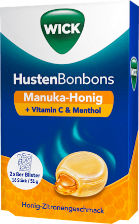 Hustenbonbons Manuka-Honig + Vitamin C & Menthol 16 St WICK