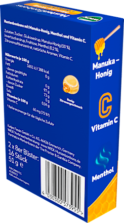 Hustenbonbons Manuka-Honig + Vitamin C & Menthol 16 St WICK