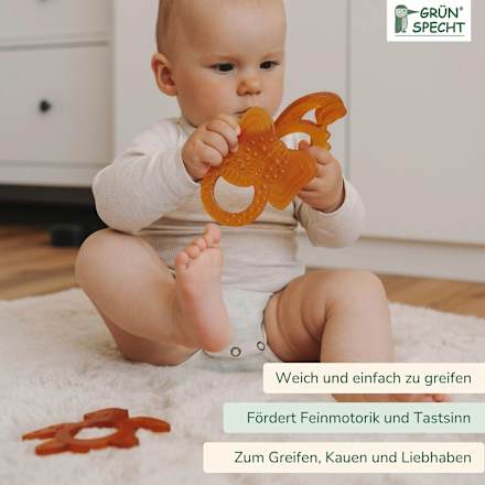 Beißring Naturkautschuk sortiert Grünspecht