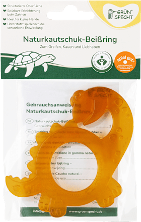 Beißring Naturkautschuk sortiert Grünspecht