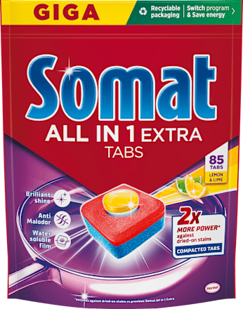 Geschirrspül-Tabs All in 1 Extra Zitrone & Limette Giga Somat