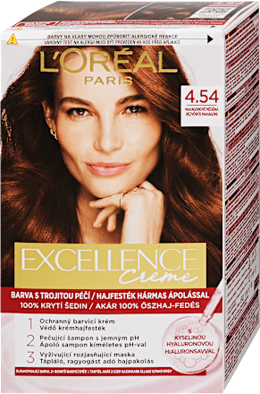 Tartós hajfesték, rézvörös mahagóni 4.54 L'ORÉAL PARiS EXCELLENCE Creme