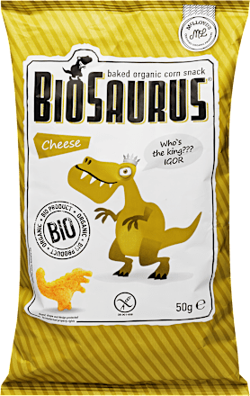 Bio sajtos kukorica snack, gluténmentes  BioSaurus