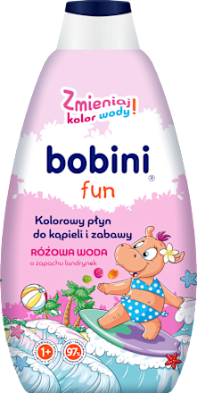 Płyn do kąpieli i zabawy barwiący wodę Różowa woda bobini fun