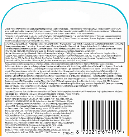 Wkłady do maszynki Pro ComfortGlide Coconut Gillette Venus