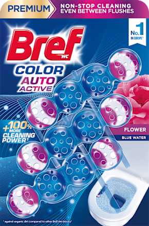 Тоалетно блокче Color auto active flower, 3х50g, 150 g Bref