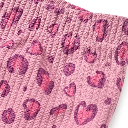 Leggings mit Leo-Muster & Ripp-Struktur, lila, Gr. 116 ALANA