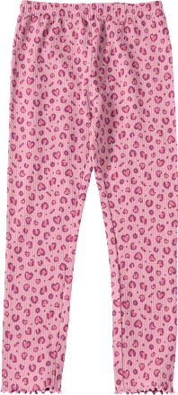 Leggings mit Leo-Muster & Ripp-Struktur, lila, Gr. 116 ALANA