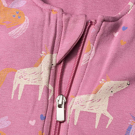 Schlafsack mit Beinen 2 TOG mit Einhorn-Muster, rosa, 110 cm ALANA