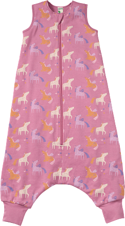 Schlafsack mit Beinen 2 TOG mit Einhorn-Muster, rosa, 110 cm ALANA