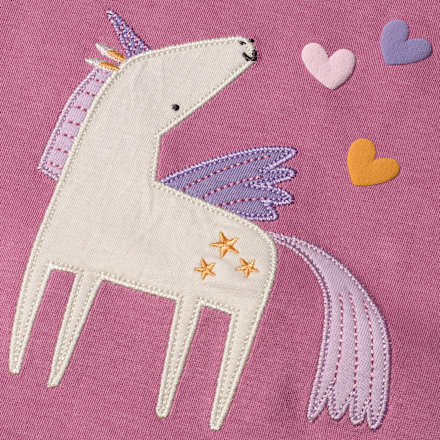 Schlafanzug mit Einhorn-Motiv, rosa, Gr. 110/116 ALANA