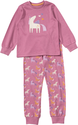 Schlafanzug mit Einhorn-Motiv, rosa, Gr. 110/116 ALANA