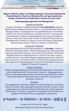 Doppelherz system Chondro-Komplex Kapseln+Tabletten+Sticks je 30 St Doppelherz