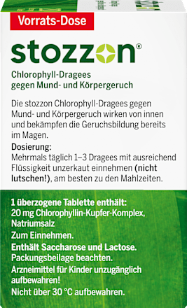 stozzon Chlorophyll-Dragees 20mg überzogene Tabletten stozzon