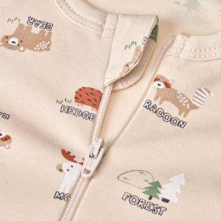 Schlafanzug mit Waldtier-Muster, beige, Gr. 50/56 ALANA