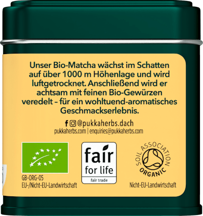 Grüner Tee Matcha, Vanilla Chai pukka
