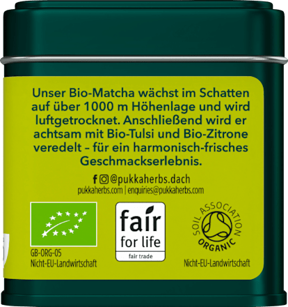 Grüner Tee Matcha, Tulsi Lemon pukka