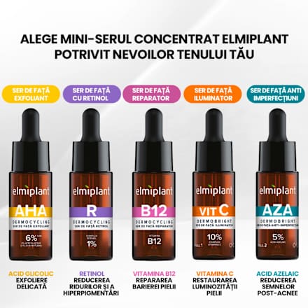 Ser pentru față iluminator cu vitamina C Elmiplant